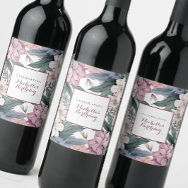 水エレガント色植物園誕生会 ワインラベル