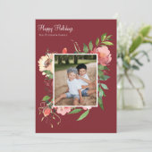 水エレガント色植物性フローラ写真 シーズンカード (スタンド正面)