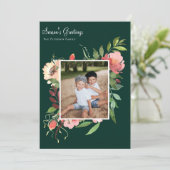 水エレガント色植物性フローラ写真 シーズンカード (スタンド正面)