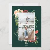 水エレガント色植物性フローラ写真 シーズンカード (裏面)