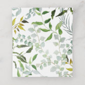 水エレガント色植物樹結婚林 プレイスカード (内部開封)