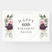 水エレガント色植物第60誕生日 横断幕 (横)