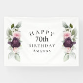 水エレガント色植物第70誕生日 横断幕 (横)