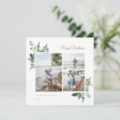 水エレガント色植物緑色写真 シーズンカード (スタンド正面)