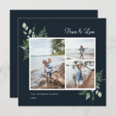 水エレガント色植物緑色写真 シーズンカード (正面/裏面)