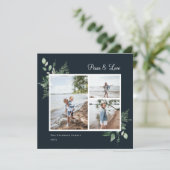 水エレガント色植物緑色写真 シーズンカード (スタンド正面)