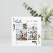 水エレガント色植物緑色写真 シーズンカード (スタンド正面)