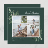 水エレガント色植物緑色写真 シーズンカード (正面/裏面)