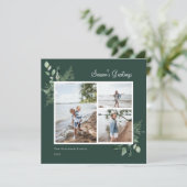 水エレガント色植物緑色写真 シーズンカード (スタンド正面)