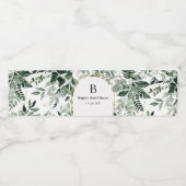 水エレガント色植物緑 ペットボトルラベル (シングルラベル)