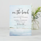 水エレガント色海ビーチすべて結婚の 招待状 (スタンド正面)