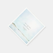 水エレガント色海ビーチコースト結婚ーズ スタンダードカクテルナプキン (角)