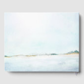 水エレガント色海ビーチ結婚式ゲストブック ゲストブック (裏面)