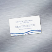 水エレガント色海波ネイビーブルー マグネット名刺 (インサイチュ)