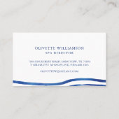 水エレガント色海波ネイビーブルー 名刺 (裏面)