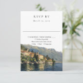 水エレガント色湖コモイタリ結婚ア 出欠カード (スタンド正面)