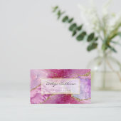 水エレガント色灰 名刺 (スタンド正面)