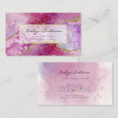 水エレガント色灰 名刺 (正面/裏面)