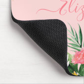 水エレガント色熱帯フローラトレンディースクリプト マウスパッド (コーナー)