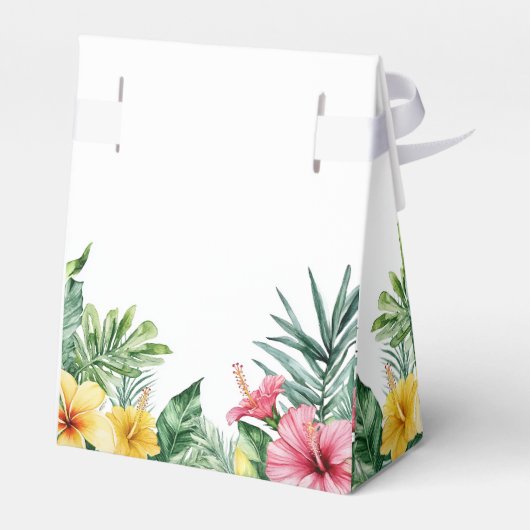 水エレガント色熱帯フローラ結婚ズ フェイバーボックス (裏面サイド)