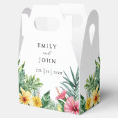 水エレガント色熱帯フローラ結婚ズ フェイバーボックス (オープン)