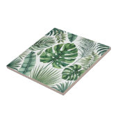 水エレガント色熱帯緑色植物性フローラ タイル (側面)