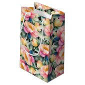 水エレガント色牡丹オンブラック スモールペーパーバッグ (裏面アングル)