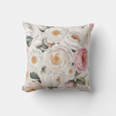 水エレガント色牡丹バラフローラ枕 クッション (正面)