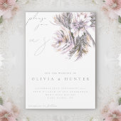 水エレガント色牡丹フラワー結婚式招待状