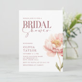 水エレガント色牡丹ブライダルシャワー 招待状 (スタンド正面)