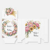 水エレガント色牡丹結婚花束 フェイバーボックス (見開き)