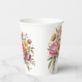 水エレガント色牡丹結婚花束 紙コップ (右)