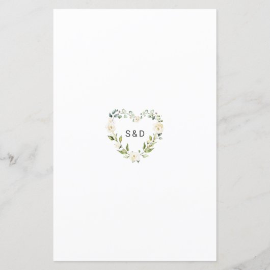 水エレガント色白い花の金ゴールドのメ結婚ニュー (裏面)