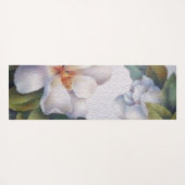 水エレガント色白マグノリア花あなたの名前 ヨガマット (裏面(横))