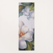 水エレガント色白マグノリア花あなたの名前 ヨガマット (裏面)