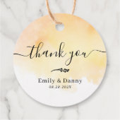 水エレガント色秋の結婚式歓迎バッグ フェイバータグ (裏面)