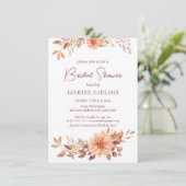 水エレガント色秋花ブライダルシャワー 招待状 (スタンド正面)