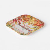 水エレガント色紅葉感謝祭縁ど ペーパープレート (傾斜あり)