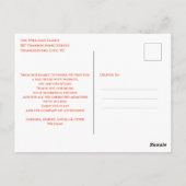 水エレガント色紅葉感謝祭縁ど ポストカード (裏面)