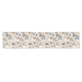 水エレガント色紅葉花柄 ショートテーブルランナー (横)