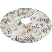 水エレガント色紅葉花柄 ブラッシュドポリエステルツリースカート (アングル)