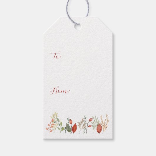 水エレガント色素朴フローラ ギフトタグ (正面)