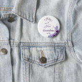 水エレガント色紫色の花おばあちゃん – be 缶バッジ (インサイチュ)