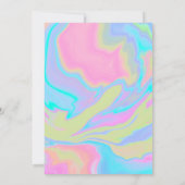 水エレガント色結婚式招待状 招待状 (裏面)