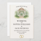 水エレガント色結婚式 – Classy Beige 招待状 (正面/裏面)