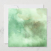 水エレガント色緑の葬式サンキューカード サンキューカード (裏面)