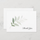 水エレガント色緑の葬式サンキューカード サンキューカード (正面/裏面)