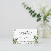 水エレガント色緑結婚草QR登録 エンクロージャーカード (スタンド正面)