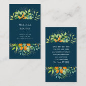 水エレガント色緑色植物垂直 名刺 (正面/裏面)