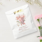 水エレガント色花びらとプロセッコピンクフローラ フェイバーバッグ (封をした状態)